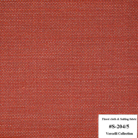 S-204/5 Vercelli V8 - Vải Suit 95% Wool - Đỏ Trơn